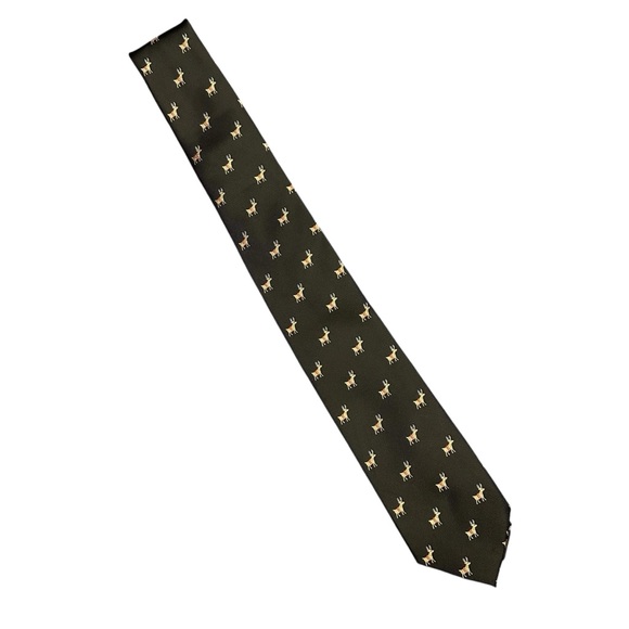 Bespoke Reindeer Festive Holiday Print Tie - Picture 2 of 4